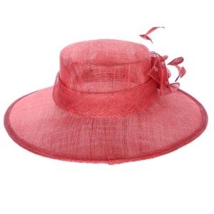 red Kentucky derby hat/ wedding /chuch / dress hat